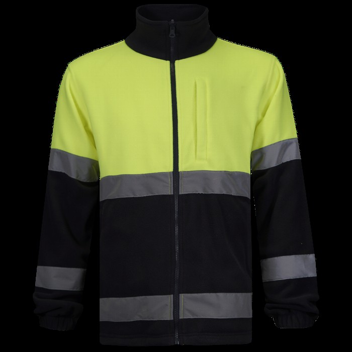 [WR.2.816_AMARILLO MARINO_S] POLAR CRO A/V BICOLOR REFLECTANTE CLASE 2 3 BOLSILLOS 280 GR (S, 1678 AMARILLO MARINO)