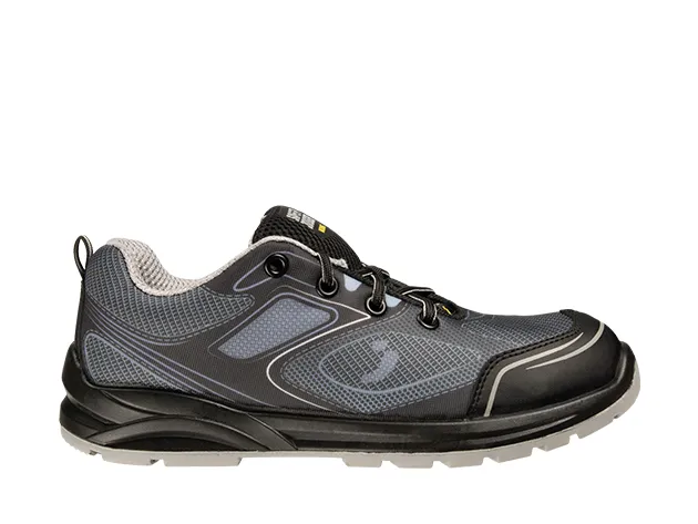 [11102_LGR NEGRO GRIS_38] ZAPATO DE SEGURIDAD S1P LIGERO CON PUNTA Y PLANTA METÁLICA SAFETY JOGGER CADOR 011102 (38)