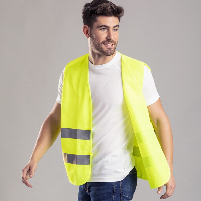 CHALECO REFLECTANTE EN471 2 BANDAS TALLA UNICA AMARILLO FLUOR