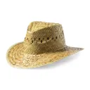 SOMBRERO PAJA VITA COLOR OSCURO REDONDO SIN CINTA