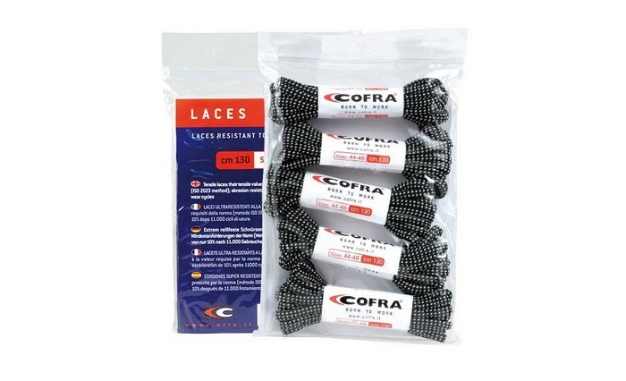 CORDON ALTA RESISTENCIA NEGRO/GRIS 130 CM BOW