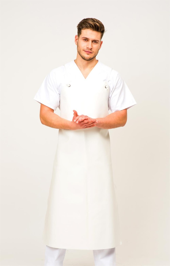 [110022_0000_Unica] DELANTAL PETO PVC SIN BOLSILLOS TIRANTES CRUZADOS ANTIESTRÉS CERVICAL MARNE 110022