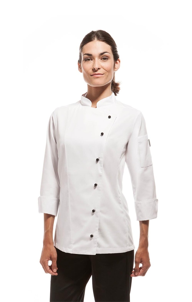 [113203_0000_XS] CHAQUETA COCINA MANGA LARGA TRANSPIRABLE TRAPANI 113203 (XS)