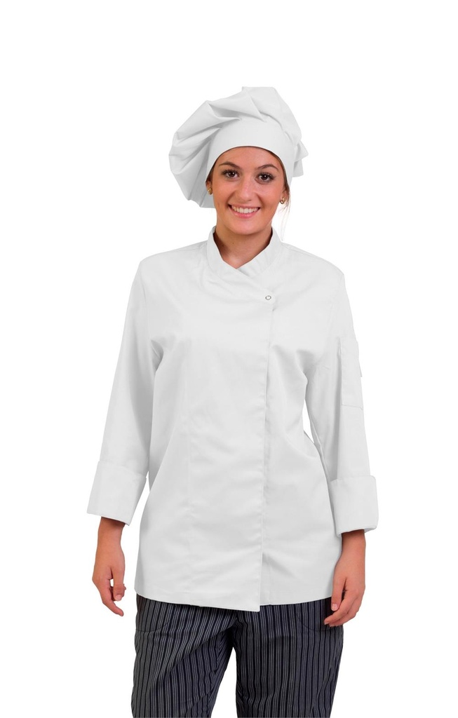 [113204_0000_XS] CHAQUETA COCINA MANGA LARGA BROCHES OCULTOS GELA 113204 (XS)