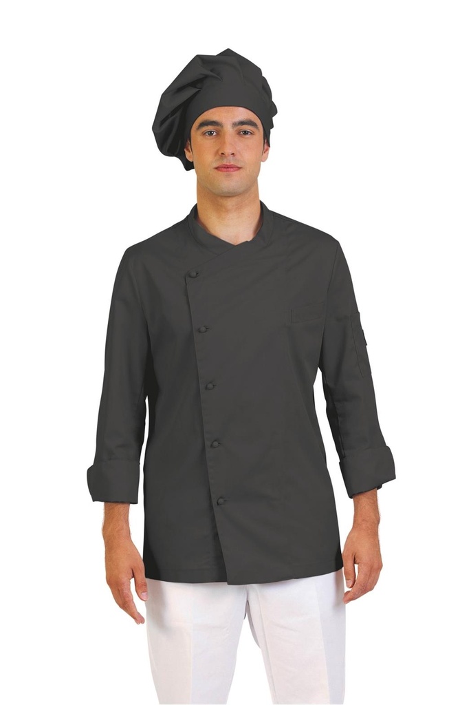 [113007C_0099_XS] CHAQUETA COCINA MANGA LARGA BOTONES COMBINABLES TORINESE 113007C (XS)