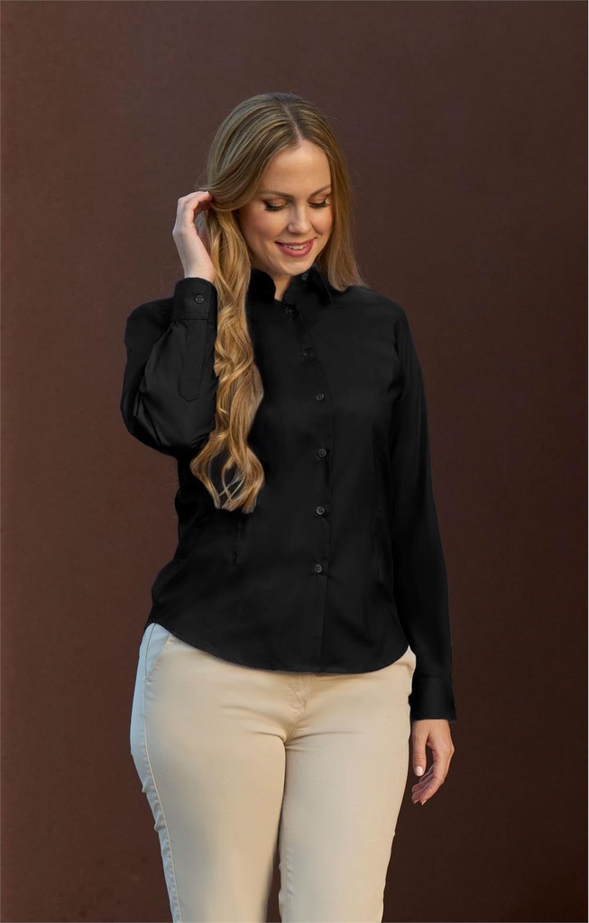 BLUSA SEÑORA POPELÍN ELÁSTICO BRISA 3667C