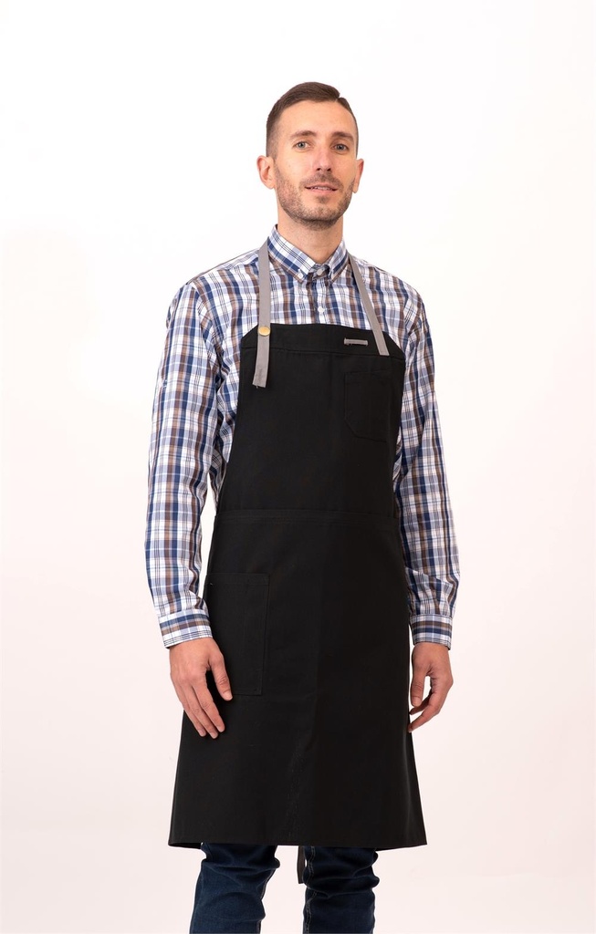 DELANTAL PETO CONVERTIBLE REGULADOR CUELLO DOS BOLSILLOS HATTEN 110018