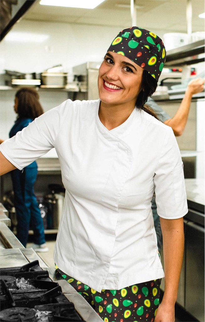 CHAQUETA COCINA MANGA CORTA BOTONES OCULTOS MESINA 113217