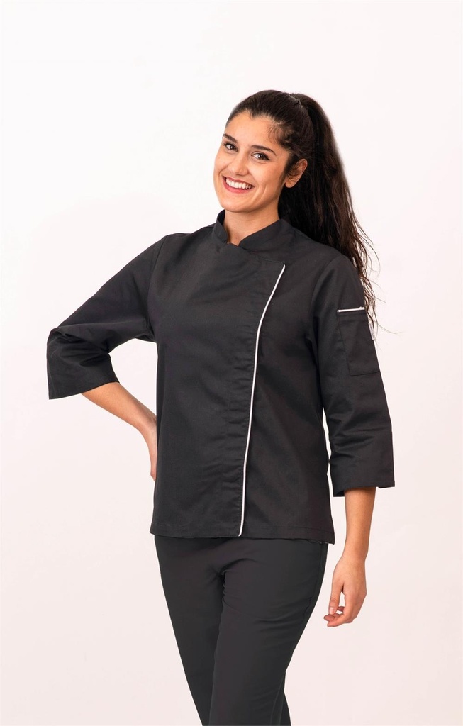 [113211C_0099_XS] CHAQUETA VIVO DELANTERO Y PUÑO BOLSILLO ESPALDA GESDRY+ TRANSPIRABLE TOSCANA 113211C (XS, 99 NEGRO)