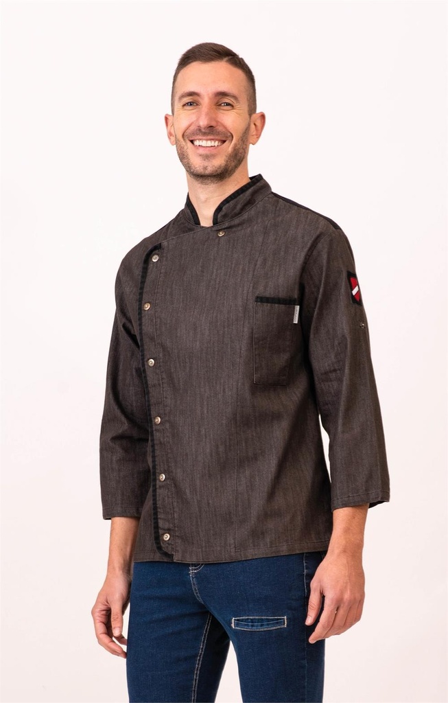 CHAQUETA COCINA MANGA LARGA CIERRE AUTOMÁTICOS ALESSANO 113014