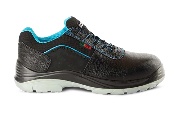 ZAPATO NO METAL CORDONES PIEL Y CORDURA ISO 20345:2011 S3 FILO AZUL SERPA
