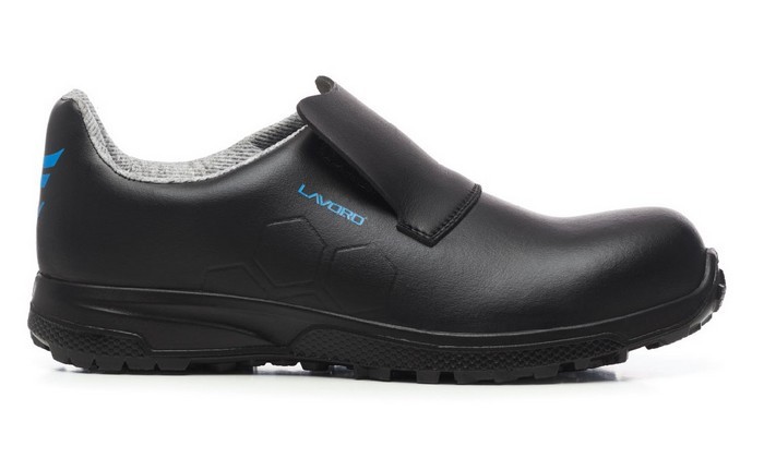 [1111.30.34] ZAPATO SIN CORDONES MICROFIBRA CON VELCRO AJUSTABLE TOCHA22 LAVORO S3 (34, NEGRO)