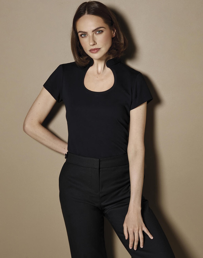 CAMISETA MUJER ESCOTE REDONDO MAO 5%ELASTAN KK755