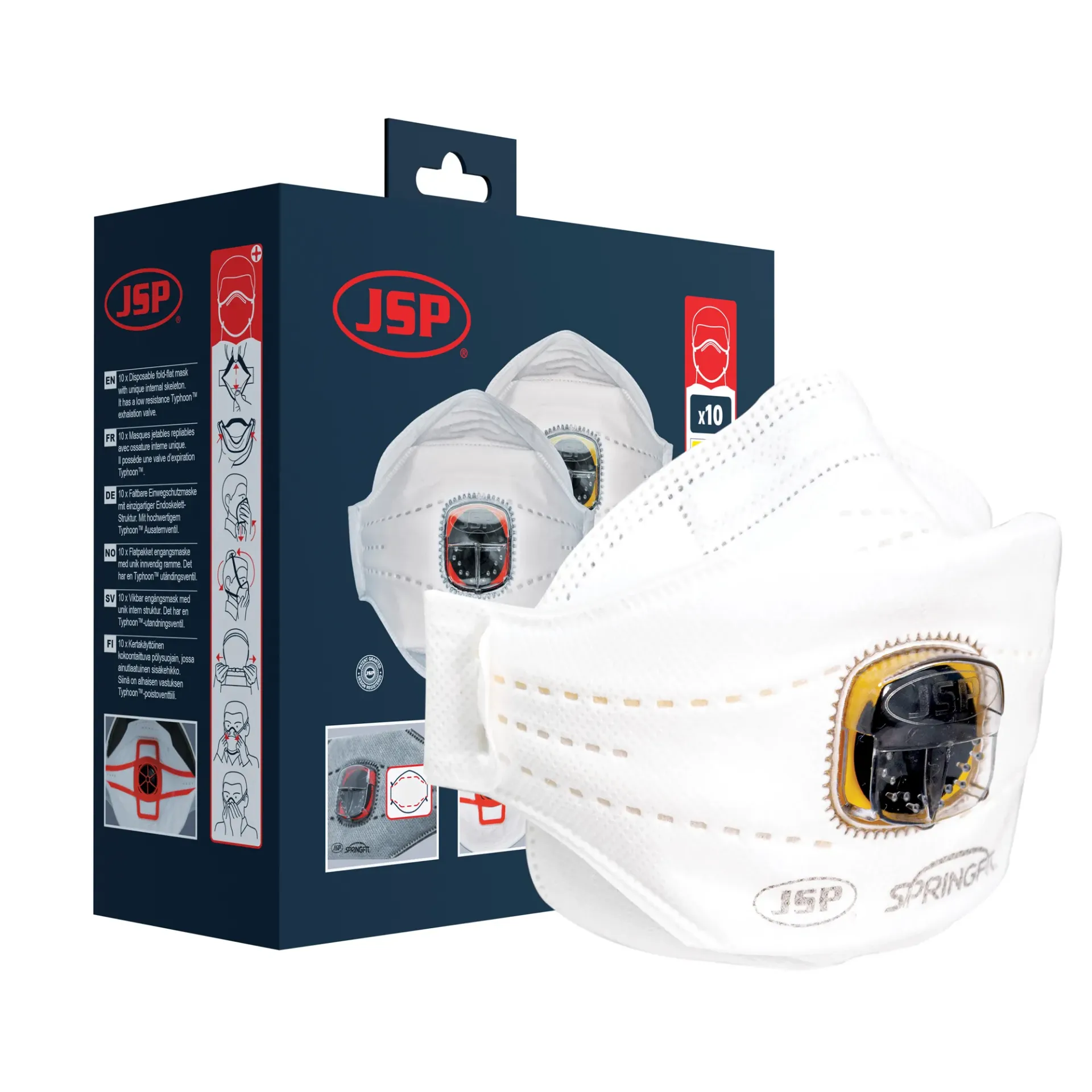 [BGA172-202-000] MASCARILLA DESECLABLE PLEGABLE FFP2 CON FILTRO Springfit EN149