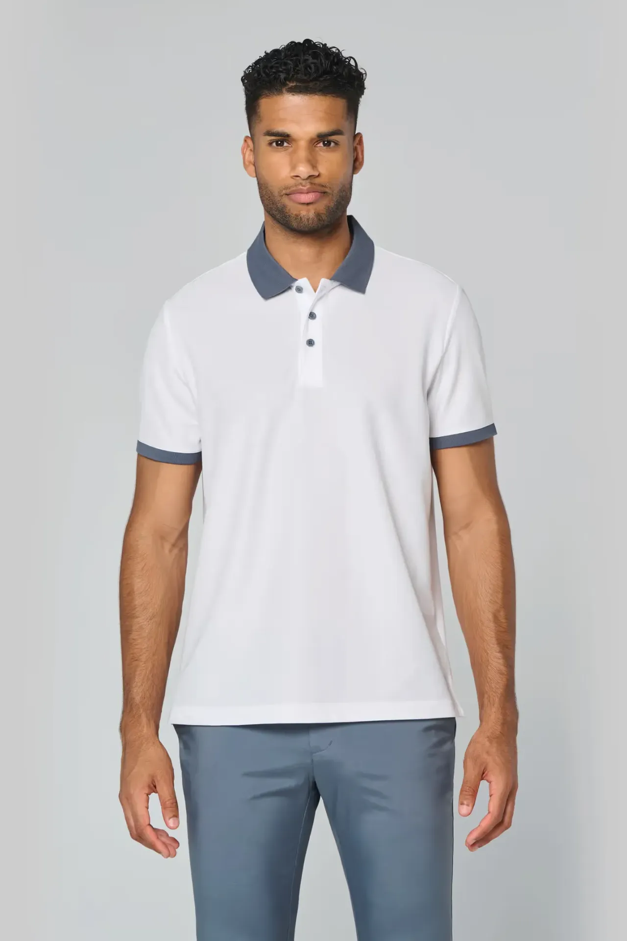 POLO HOMBRE M/CORTA COMBINADO 100% POLIESTER COOL PLUS