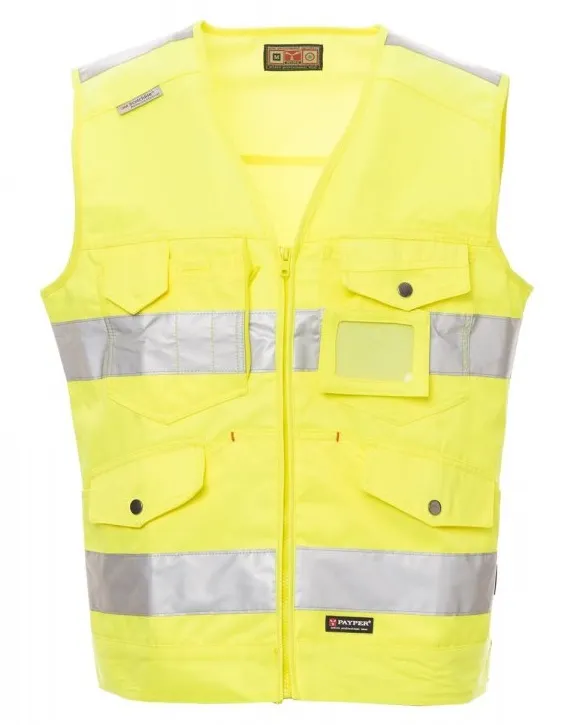 Chaleco a/v multibolsillos Master bandas reflectante 3M (S, 01006 AMARILLO FLUORESCENTE)