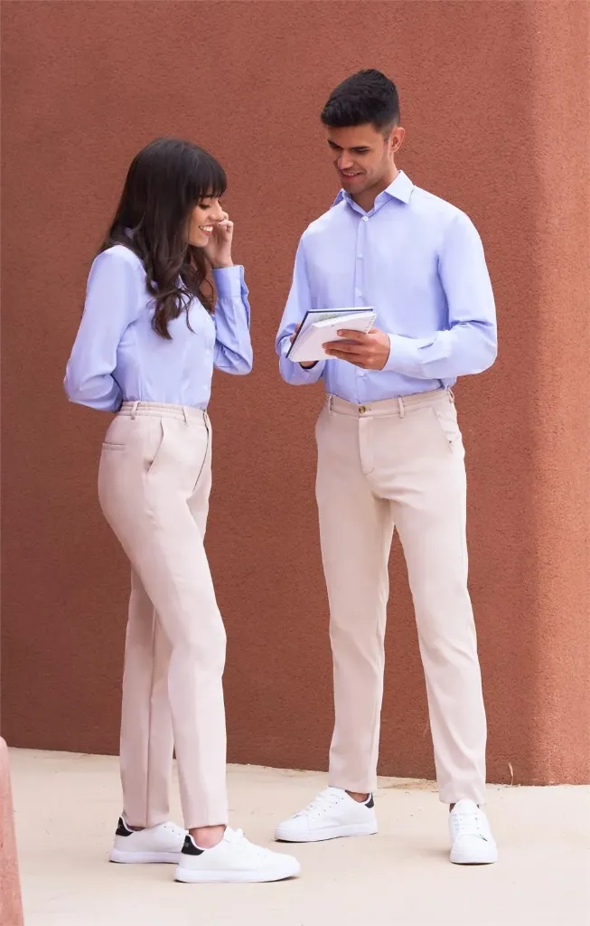 Pantalón unisex superfibra goma en cintura elástico oro