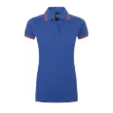POLO MUJER CUELLO Y  PUÑOS CON RAYAS PASADENA