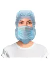 Gorro integral con mascarilla 100 unidades IIR TNT polipropileno azul