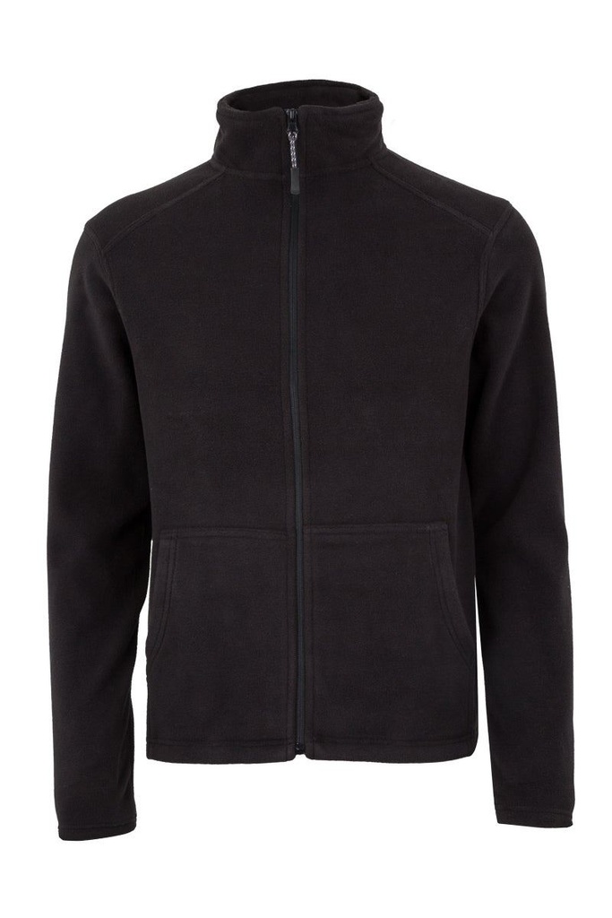[MK610V_200_XS] POLAR CRO CREMALLERA ENTERA 2 BOLSILLOS 280GR 100%POLIESTER PERTH (XS, 200 BLACK)
