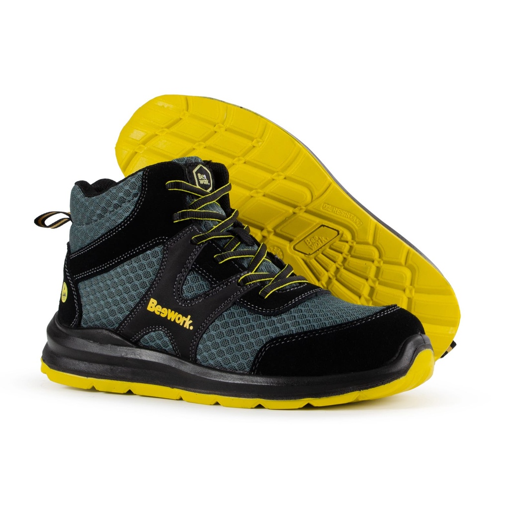 ZAPATO S3 TEJIDO TÉCNICO REJILLA 3D HIDROFUGADO CORDONES BIMA S3S