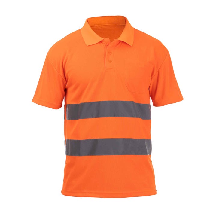 POLO M/CORTA MONOCOLOR ALTA VISIBILIDAD EN 20471 CLASE 2 CLIFF HV POLO SS