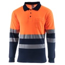 POLO M/LARGA BICOLOR ALTA VISIBILIDAD BANDAS SEGMENTADAS EN 20471 CLASE 2 GALAXY HV