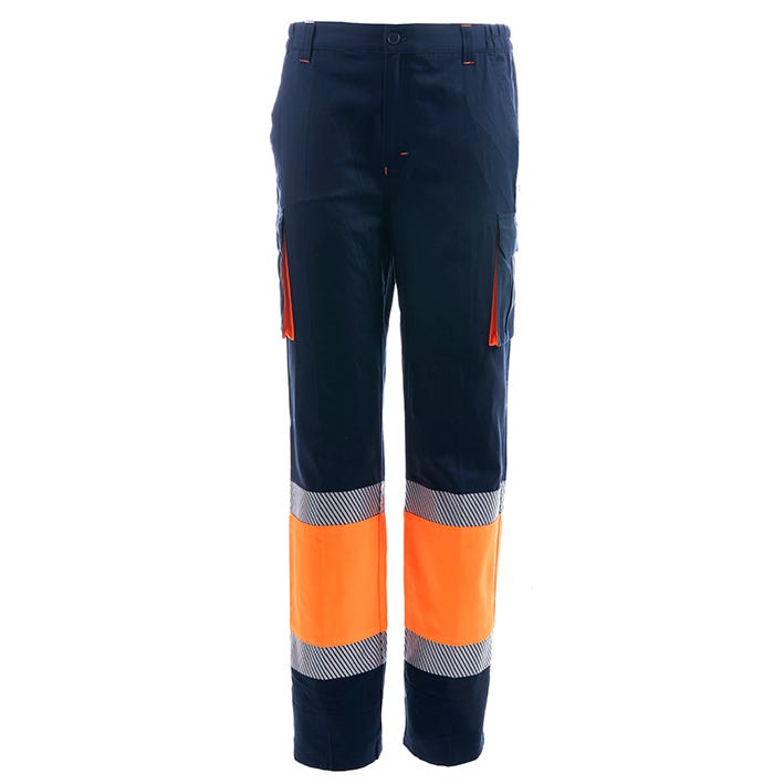 PANTALÓN MULTIBOLSILLO ALTA VISIBILIDAD BANDAS SEGMENTADAS EN 20471 HOME HV