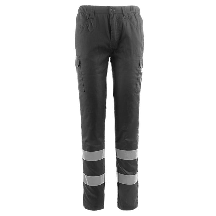 PANTALÓN MULTIBOLSILLOS SLIM FIT ALTA VISIBILIDAD MONOCOLOR EN 17353 SUN HV