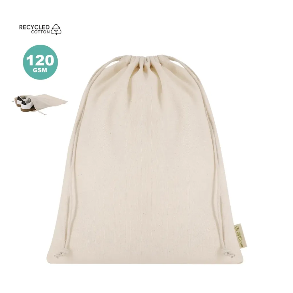 [22314] Bolsa algodón reciclado cordón 34x42 cm 120 gramos Nubiox