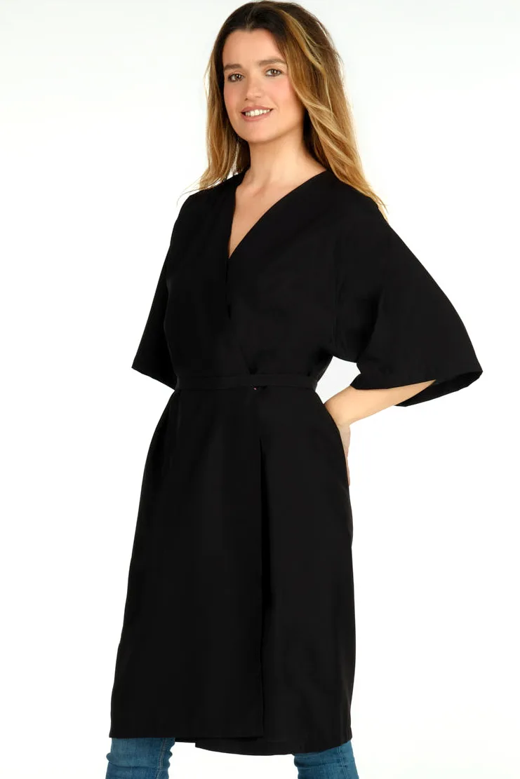 KIMONO PELUQUERÍA MANGA 3/4 MICROFIBRA UNISEX 100% POLIÉSTER 21300013