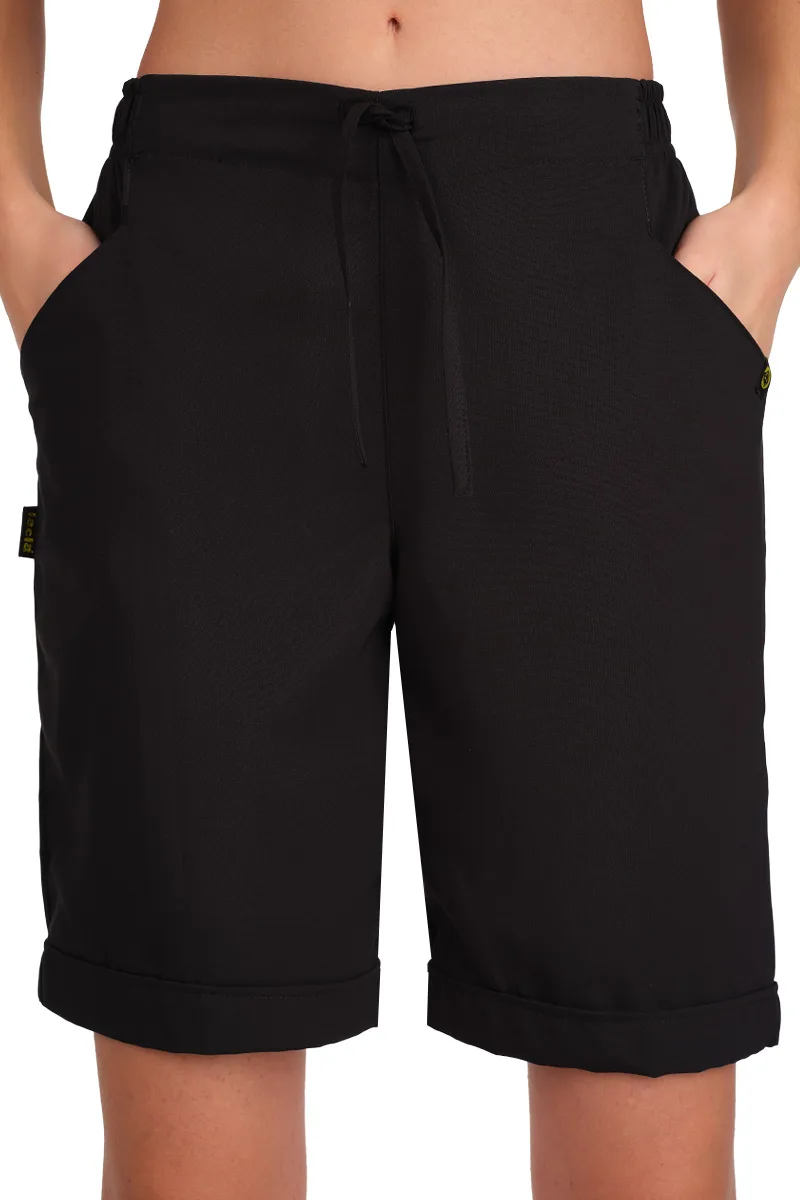 [42604132_1_XS] PANTALÓN CORTO MICROFIBRA ELÁSTICA UNISEX 42604132 (XS, 1 NEGRO)