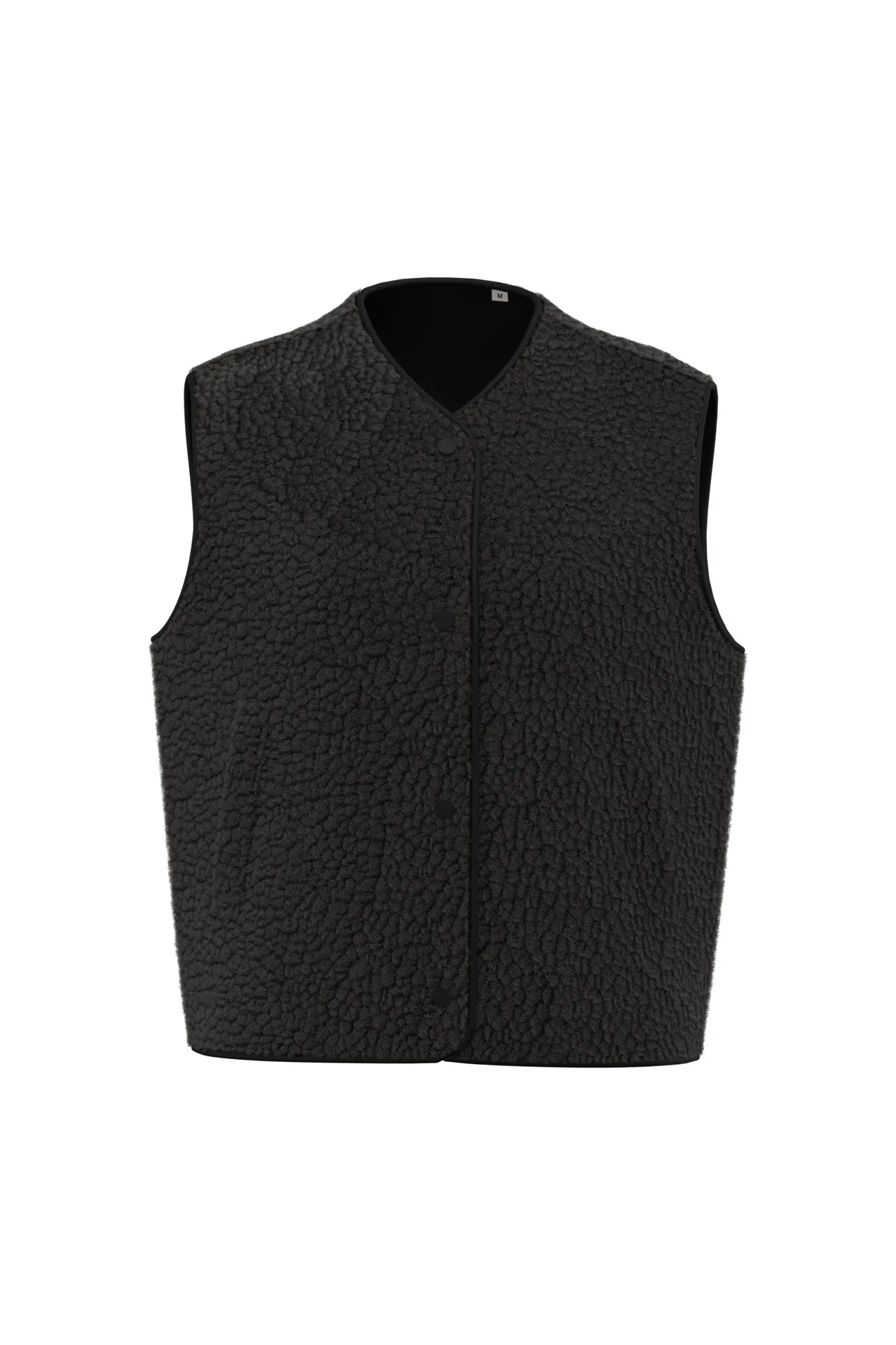 [SP604_94079_94074] CHALECO DE SHERPA MUJER SP604 (XS, 94079 BLACK)