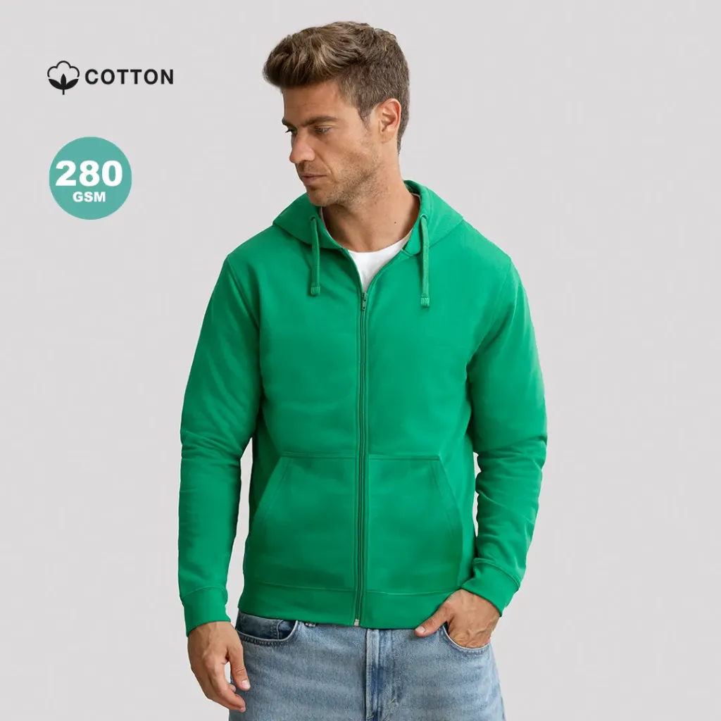 Sudadera Hombre capucha y cremallera Astro 280 gr.
