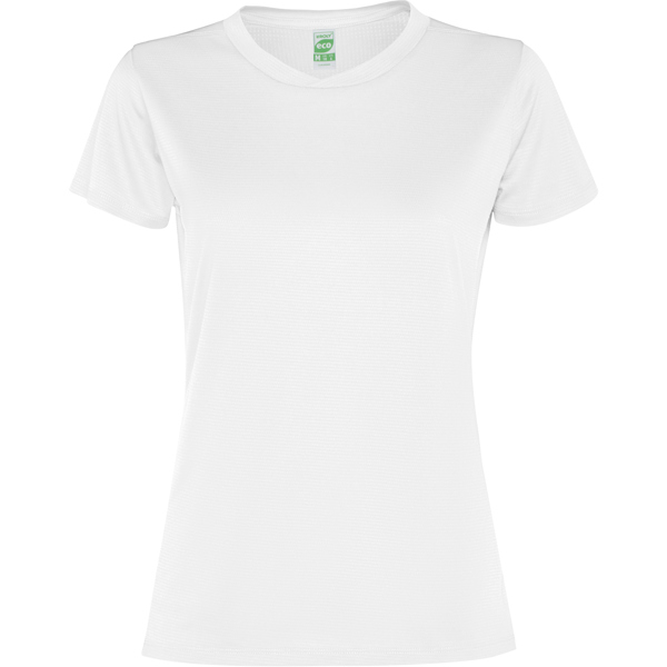 [CA03050101] CAMISETA MUJER M/CORTA TECNICA 100%POLIESTER LATERAL TRANSPIRABLE SLAM 0305 (S, 01 BLANCO)