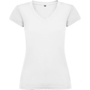 CAMISETA SRA  VICTORIA M/C PICO ENTALLADA 100%ALG.155GR