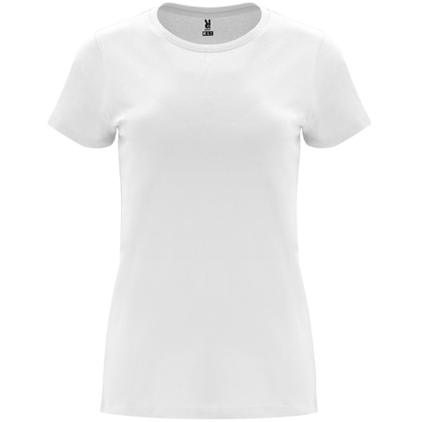 [CA66830101] CAMISETA SRA M/C CUELLO REDONDO 170 GR 100%ALG. CAPRI (S, 01 BLANCO)