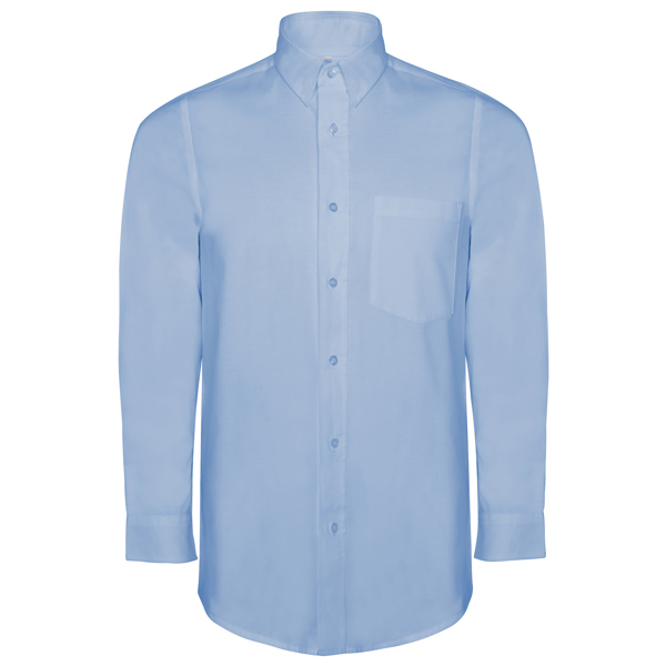CAMISA M/L OXFORD BOTON CUELLO 1 BOLSILLO 70%ALGODON