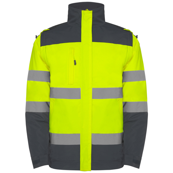 [HV93040123221] ANORAK A/V BICOLOR REFLECTANTES DESMANGABLE EPSYLON (S, 23221 PLOMO/AMARILLO FLUOR)