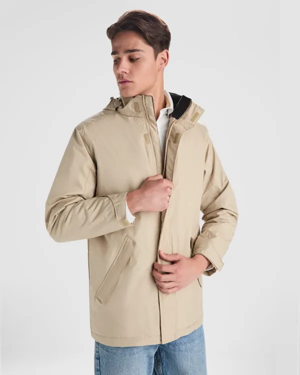 [PK50720102] ANORAK PARKA CRO CAPUCHA 2BOLSILLO 100%POLIESTER AMERICA (S, 02 NEGRO)