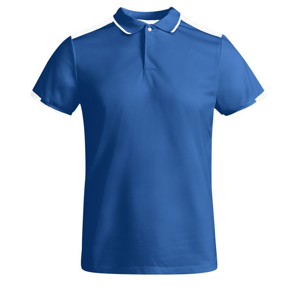 [PO0402010501] POLO CRO 50% POLIESTER RECICLADO TECNICO COMBINADO 140 GR TAMIL (S, 0501 ROYAL/BLANCO)