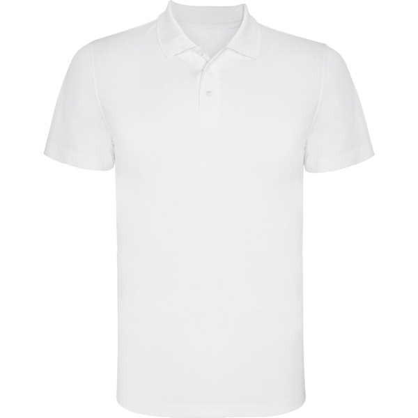 [PO04040101] POLO CRO M/C MONZHA 100% POLIESTER ESPECIAL SUBLIMACION (S, 01 BLANCO)