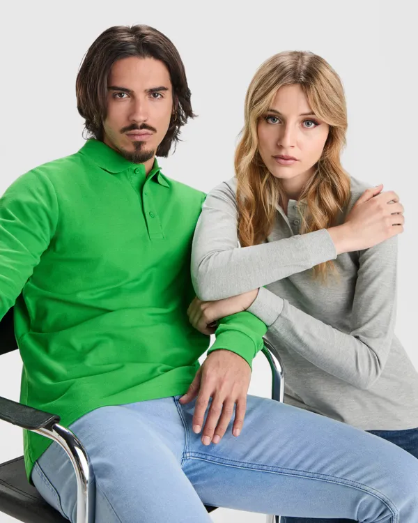 POLO CRO M/L ESTRELLA 220G CUELLO Y APERTURA LATERAL