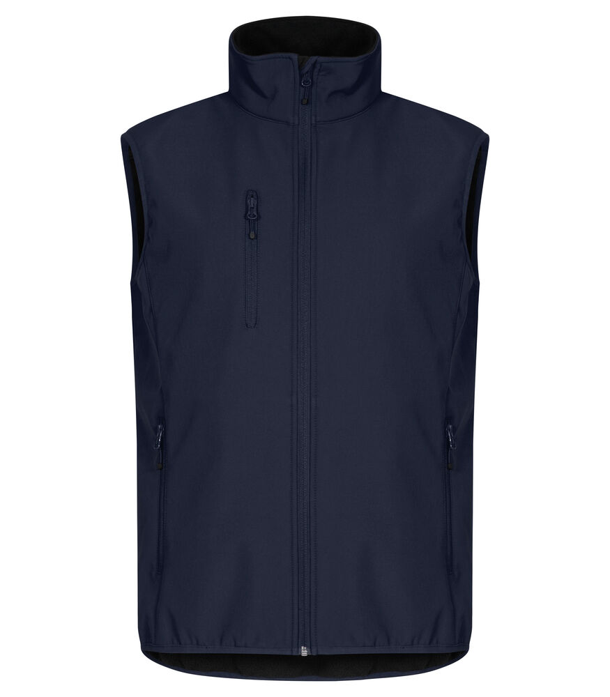 [0200911-580-3] CHALECO CRO SOFTSHELL RECICLADO 3 BOLSILLOS CREMALLERA ENTERA YKK 280G (XS, 580 Azul Marino)