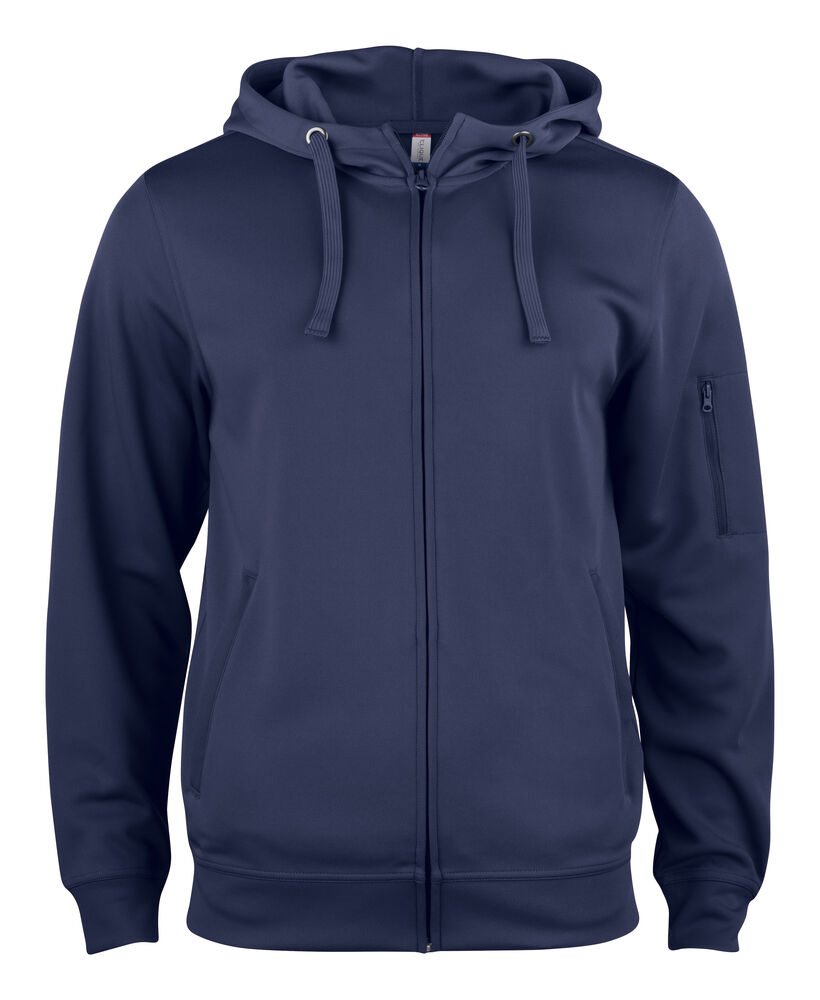 [021014-580-3] SUDADERA CREMALLERA ENTERA CAPUCHA 100% POLIESTER 280GR BASIC ACTIVE HOODY (XS, 580 Azul Marino)